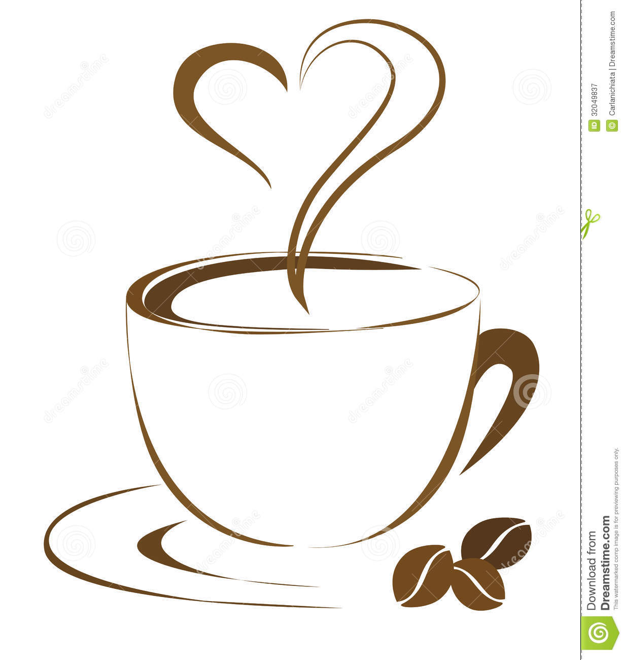 Coffee Heart Royalty Free Stock Photography Image 32049837