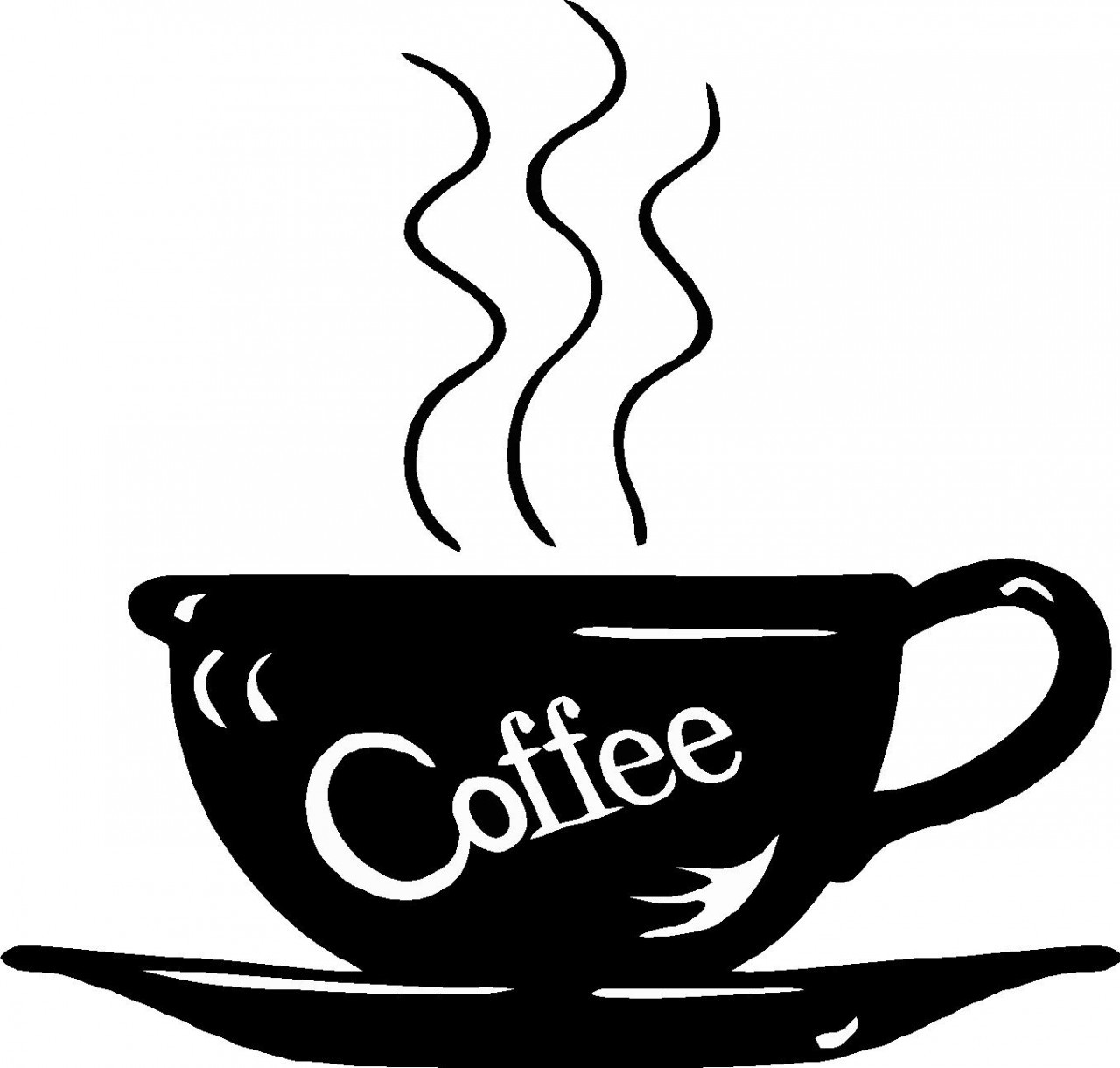 Coffee Cup Black White Clipar