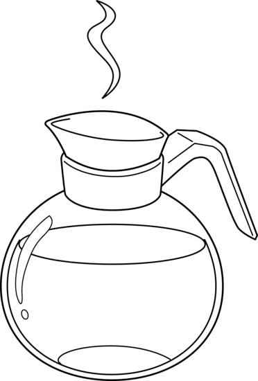 Coffee Pot Line Art - Coffee Pot Clipart