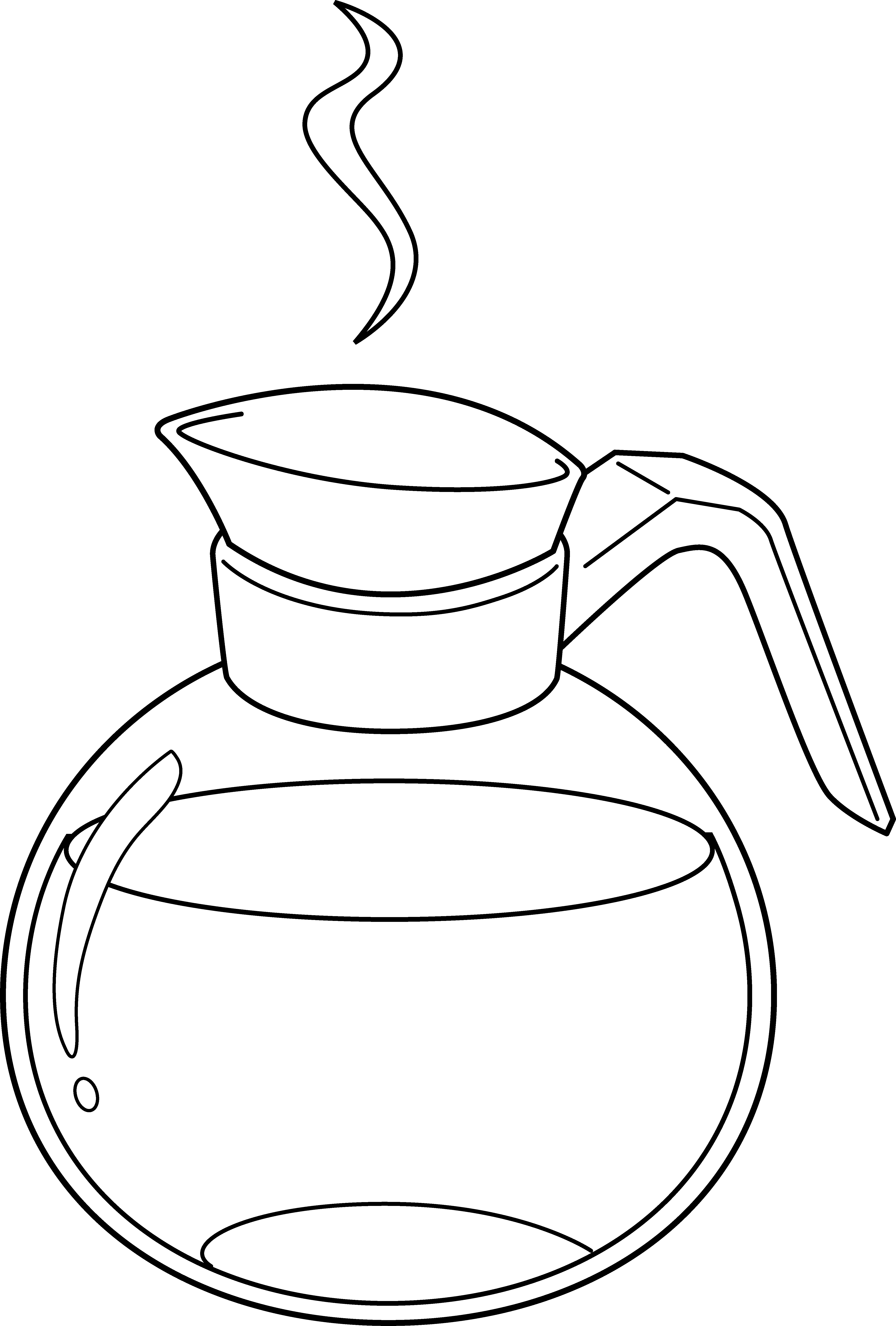 Coffee Pot Line Art - Free . - Coffee Pot Clipart
