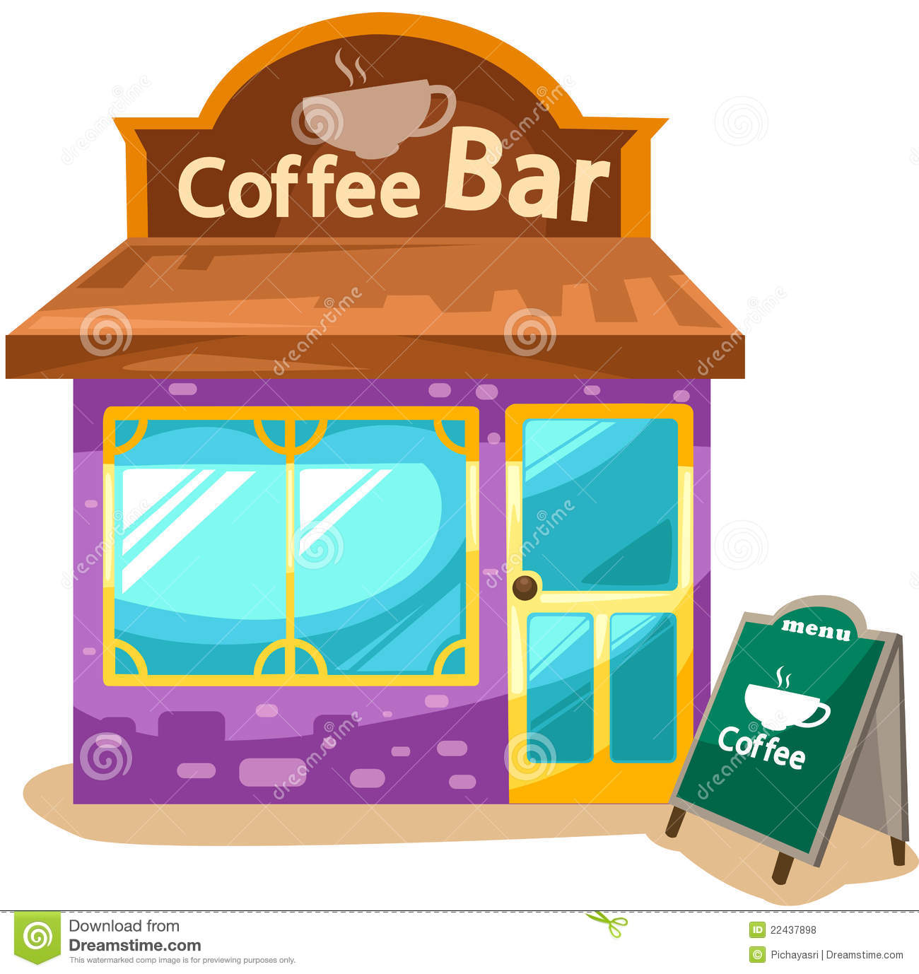 Coffee Shop Label Stock Photo