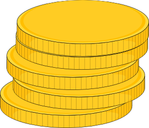 Vector Coins with Background 