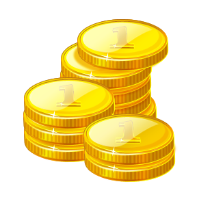 Gold coins clipart image