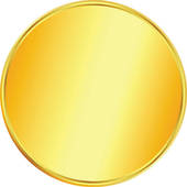 Lucky Gold Coin Cartoon · Blank gold coin