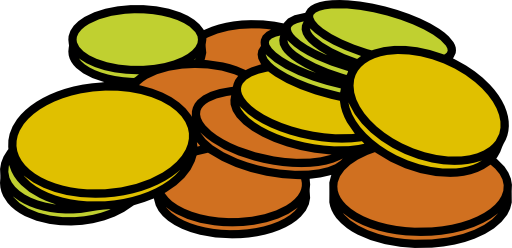 Vector Coins with Background 