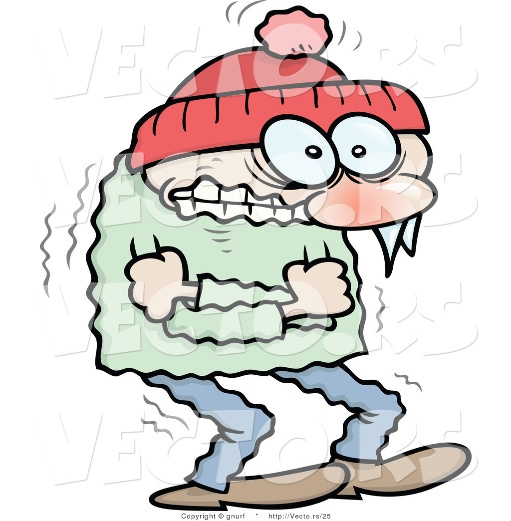 Person Freezing Clipart Cold 