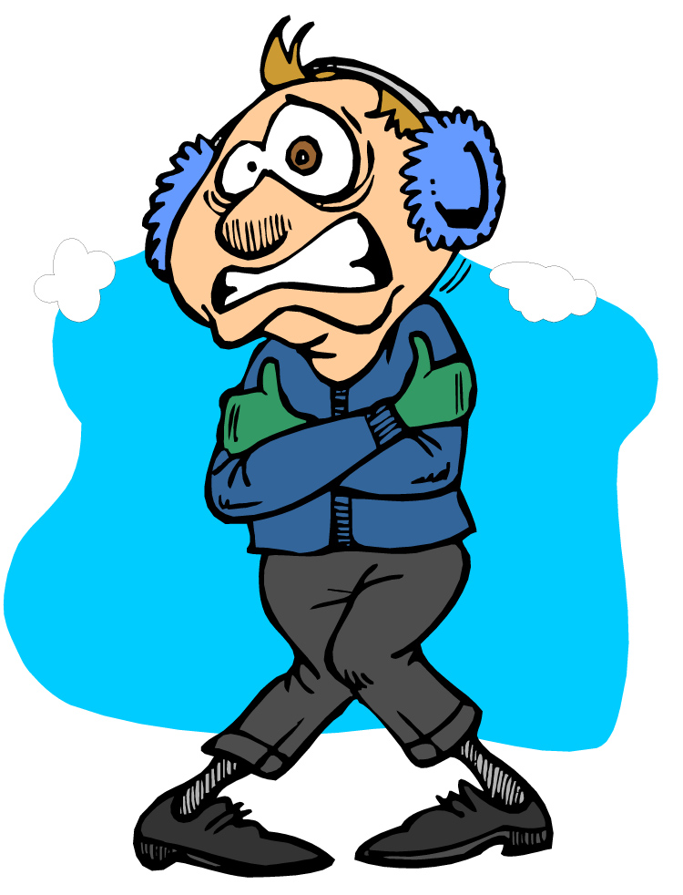 Person Freezing Clipart Cold 