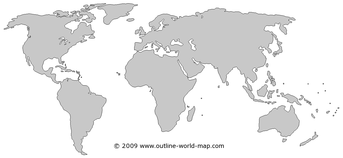 Collection Blank Full Page Wo - World Map Clipart