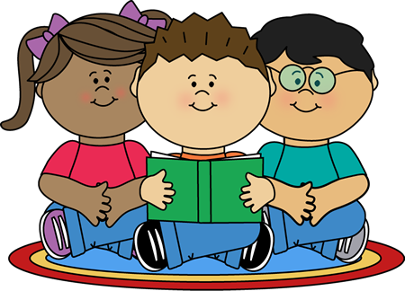 Group Reading Clipart Girls R
