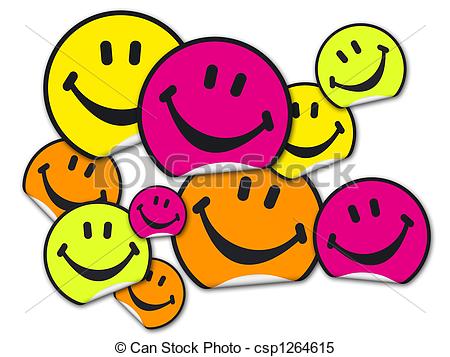 ... Collection of smiley stickers - A collection of yellow,.