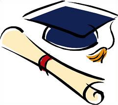 College diploma and hat - College Clipart