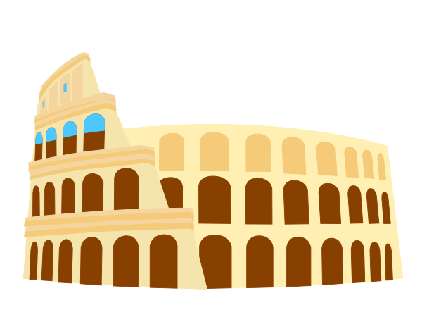 Colliseum Rome Italy Clip Art - Italy Clipart