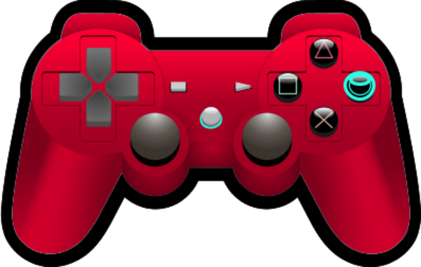 Color Playstation Controller  - Game Controller Clip Art