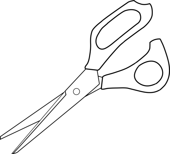 Colorable scissors line art f - Scissors Clip Art Free