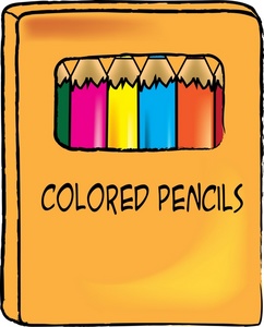... colored pencils in rows -