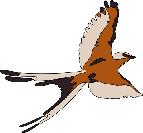 Colored clip art of flying bi - Flying Bird Clipart