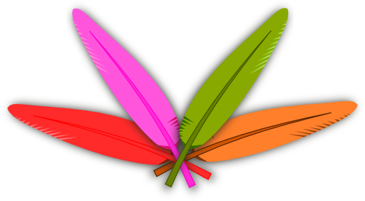 Colored Feather Clipart .
