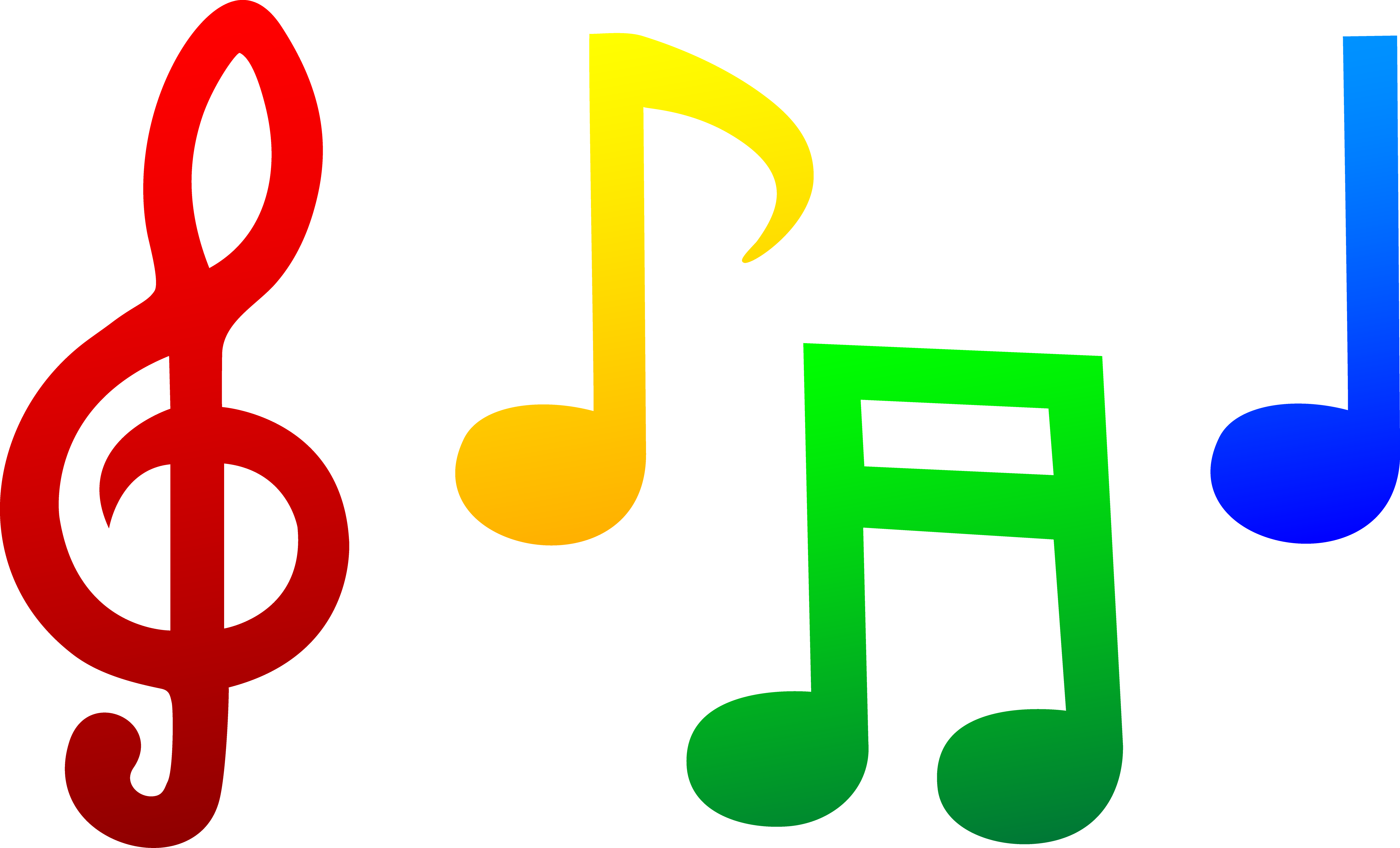 colorful music note clip art
