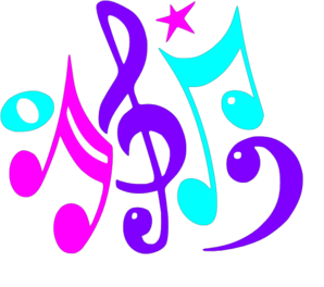 colorful music notes clipart