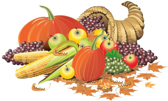 colorful clip art for the fall season cornucopia thanksgiving clipart