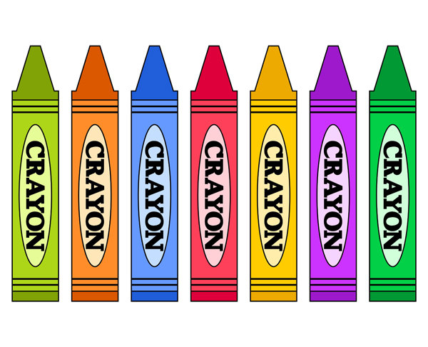 Colorful Crayons Clip Art, Sc - Crayon Clip Art