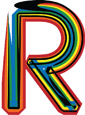 Colorful Font Letter R | Clipart