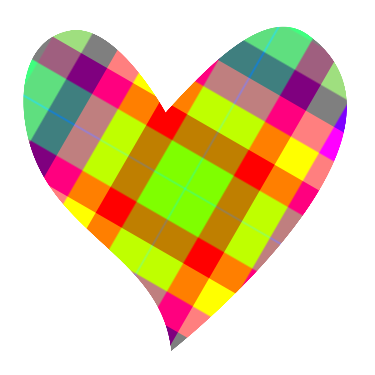 Colorful heart shaped clipart karen cookie jar image