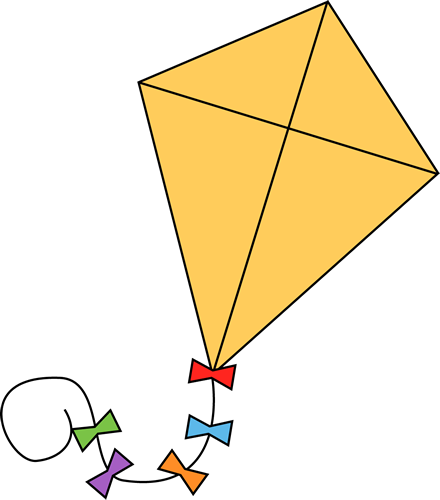 Colorful Kite - Clip Art Kite