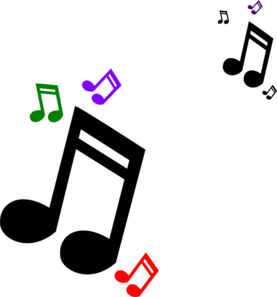 Colorful music note clip art free clipart images