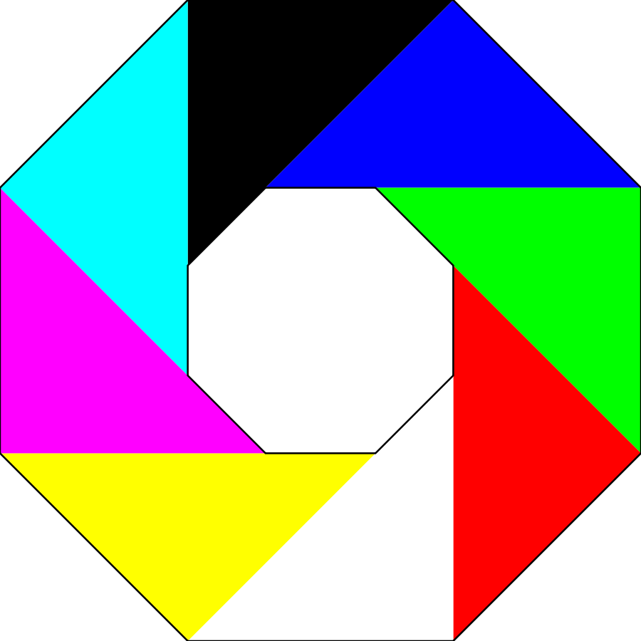 Colorful octagon Clipart - Octagon Clip Art