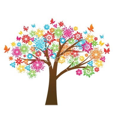 Colorful Tree Clipart #1
