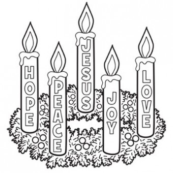 Coloring Pages Advent Wreath .