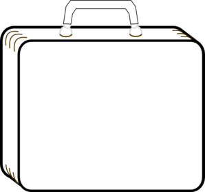 Colorless Suitcase. » - Suitcase Clipart