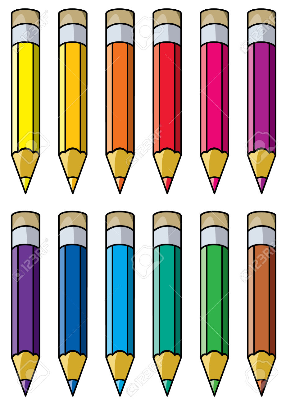 colourful pencils clipart .