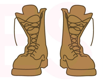 Combat Boots, Army svg, SVG, .