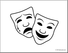 Drama masks clip art - Clipar