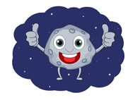 comet meteor cartoon character in outer space clipart. Size: 55 Kb