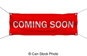 ... Coming Soon message banner 3d illustration isolated