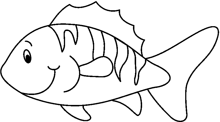 fish outline clipart black an