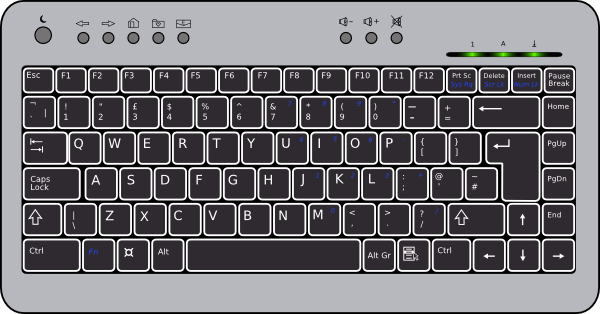 Compact Computer Keyboard Clip Art At Clker Com Vector Clip Art