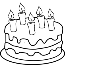 computer clipart black and wh - Black And White Birthday Clip Art