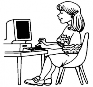 Computer Clipart Black And Wh