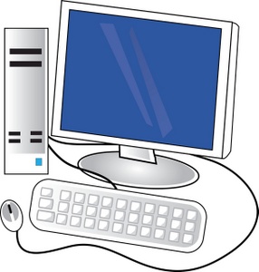 Computer Clipart Image Pc Computer With Keyboard Monitor And Tower