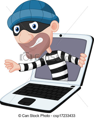 ... Computer crime cartoon -  - Crime Clipart