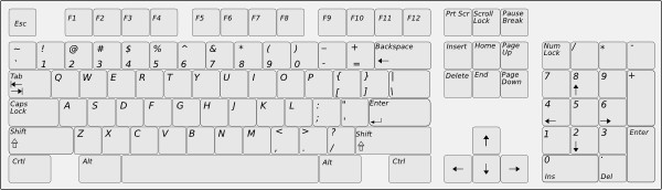 Computer keyboard clip art .