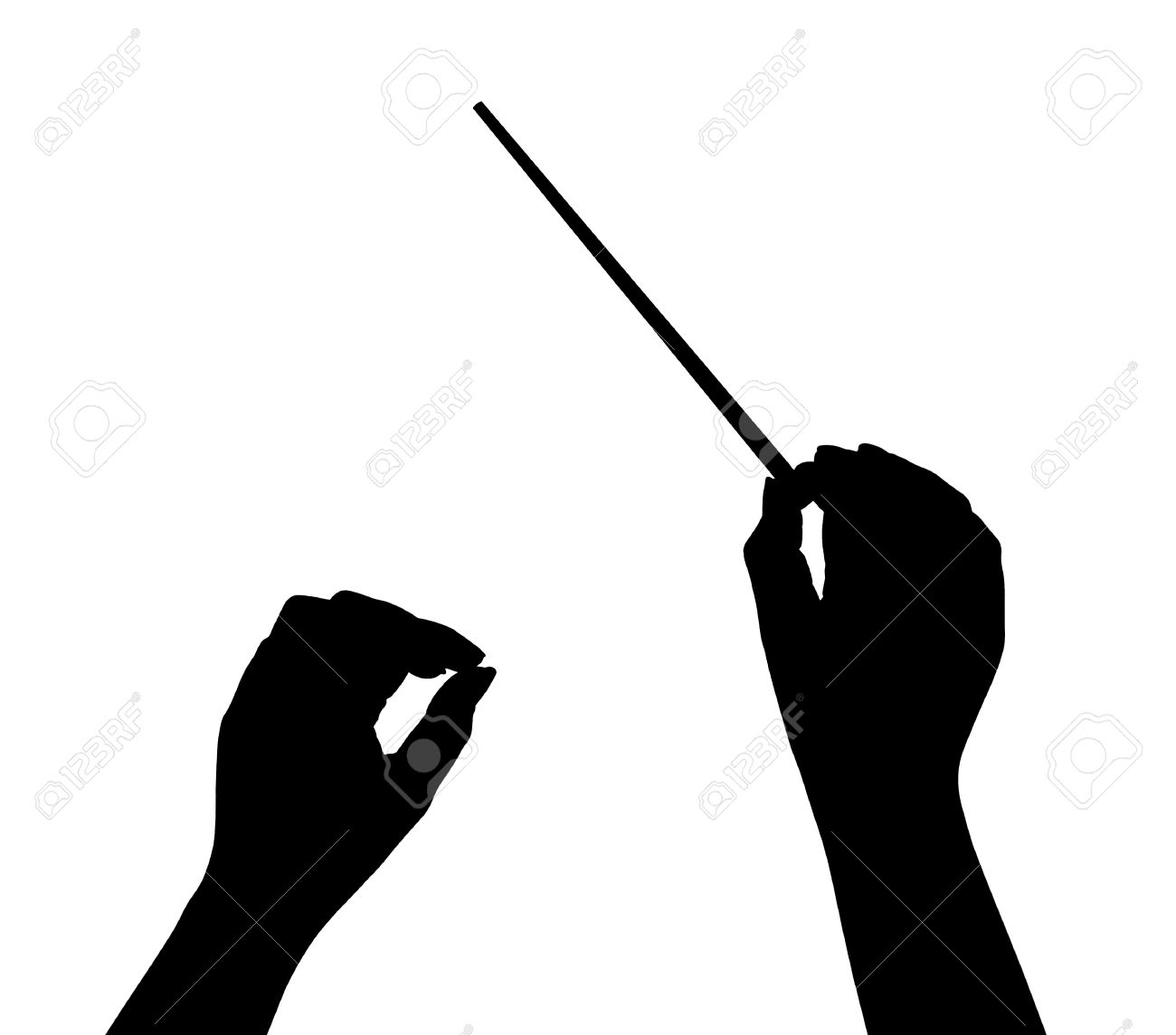 conductor hands isolated .