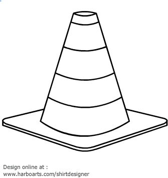 Cone outline - Vector Graphic