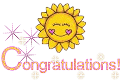congratulation with happy sun - Clip Art Congratulations