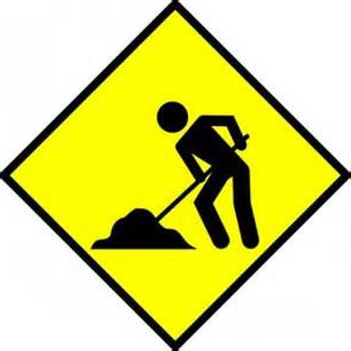 Construction Worker Holding E