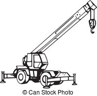 tower-crane clipart Stock Vec